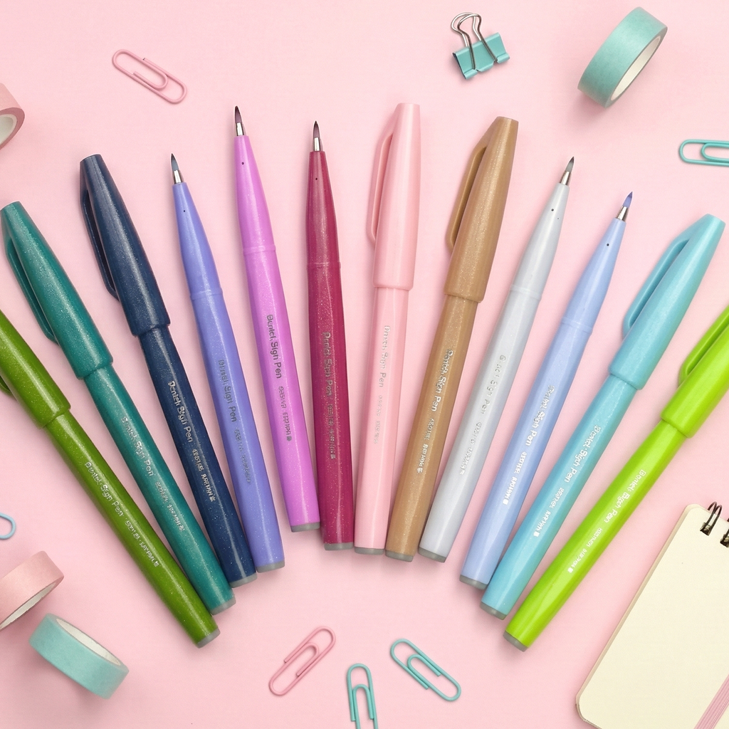 Pentel Fude Touch Brush Sign Pen - New Colors | Kawaii Pen Shop Pentel Fude Touch Brush Sign Pen - New Colors | Kawaii Pen Shop