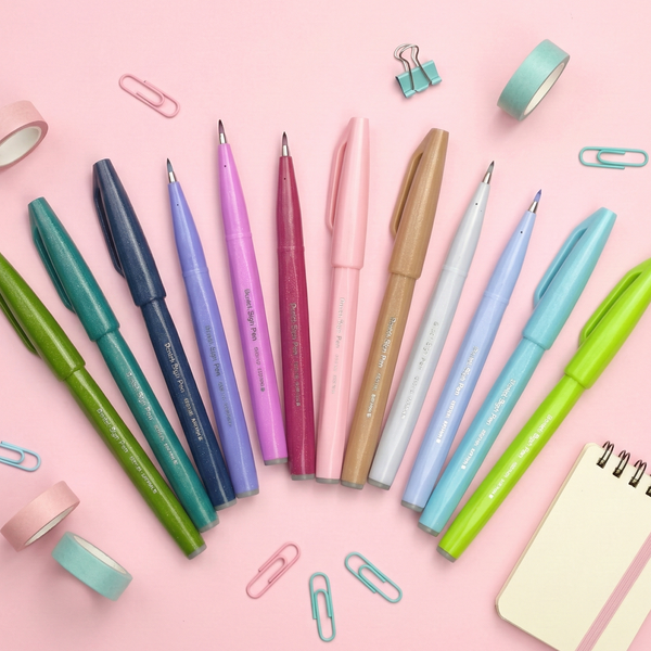 Pentel Fude Touch Brush Sign Pen - New Colors