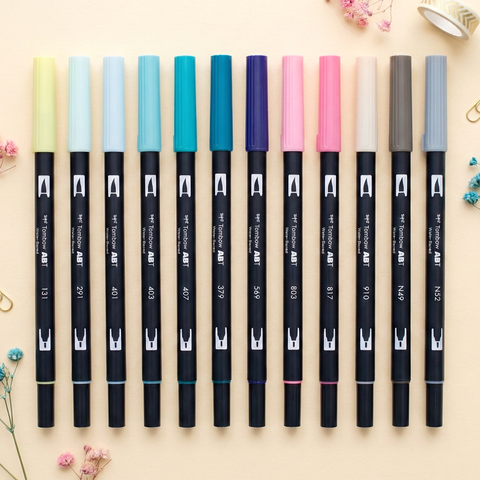 Tombow ABT Dual Brush Pens - 12 New Colors | Kawaii Pen Shop