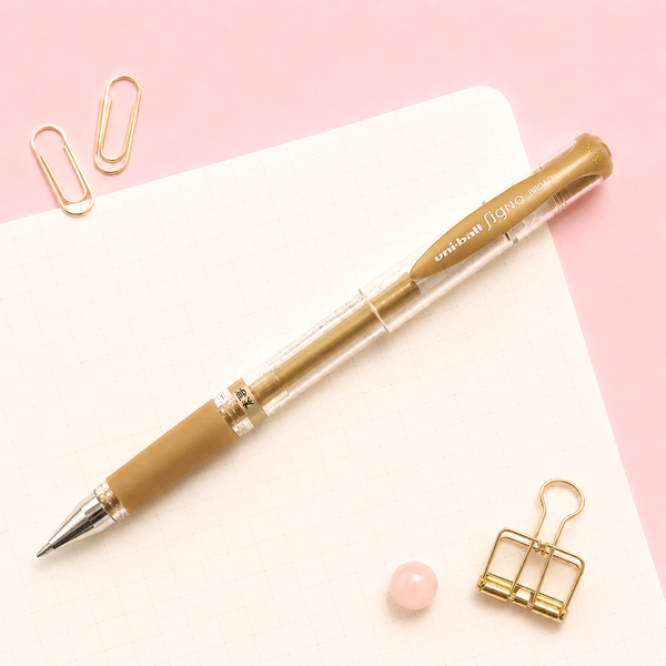 Uni-ball Signo Broad Gel Pen - Gold Ink