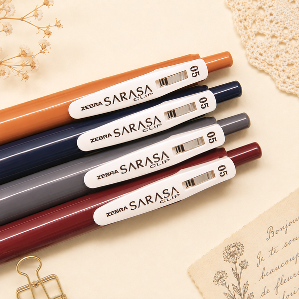 Zebra Sarasa Clip Color Gel Pen - Vintage Colors