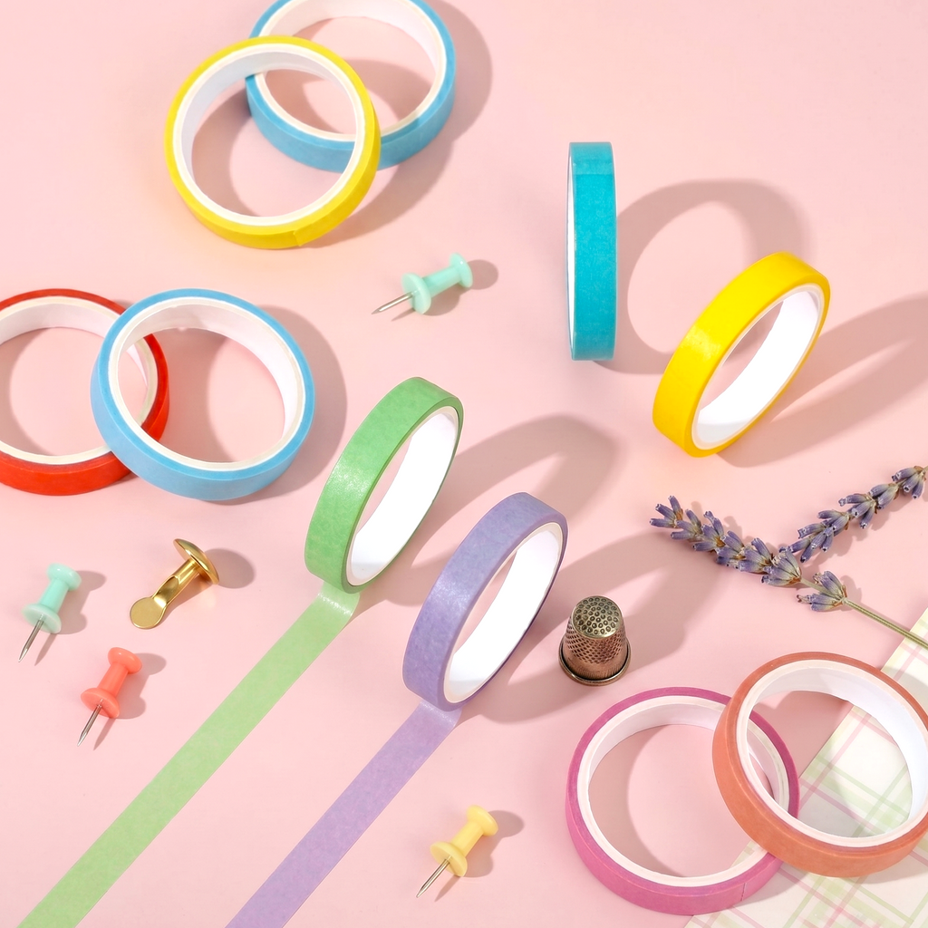 10 Psc Candy Color Decorative Adhesive Tapes | Kawaii Pen Shop