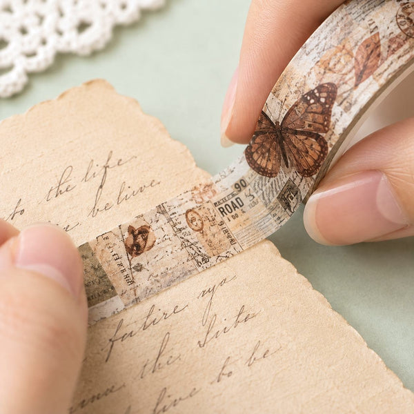 Antique Pages Washi Tape Set