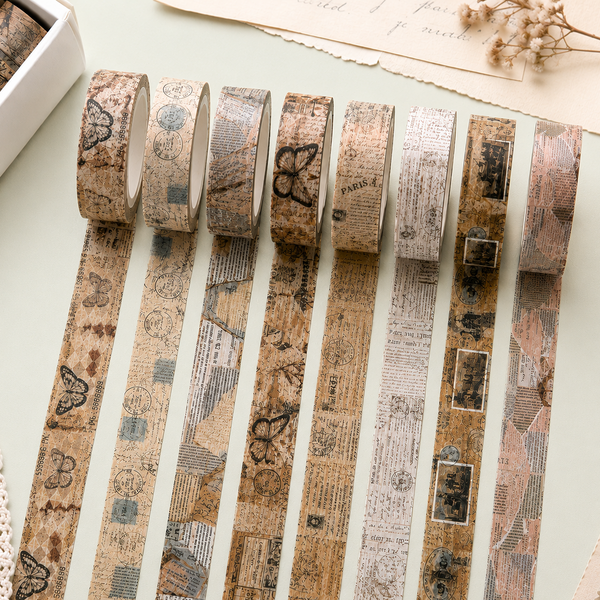 Antique Pages Washi Tape Set