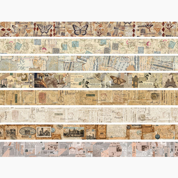 Antique Pages Washi Tape Set