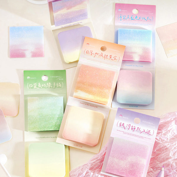 Aurora Glow Translucent Sticky Notes | Kawaii Pen Shop