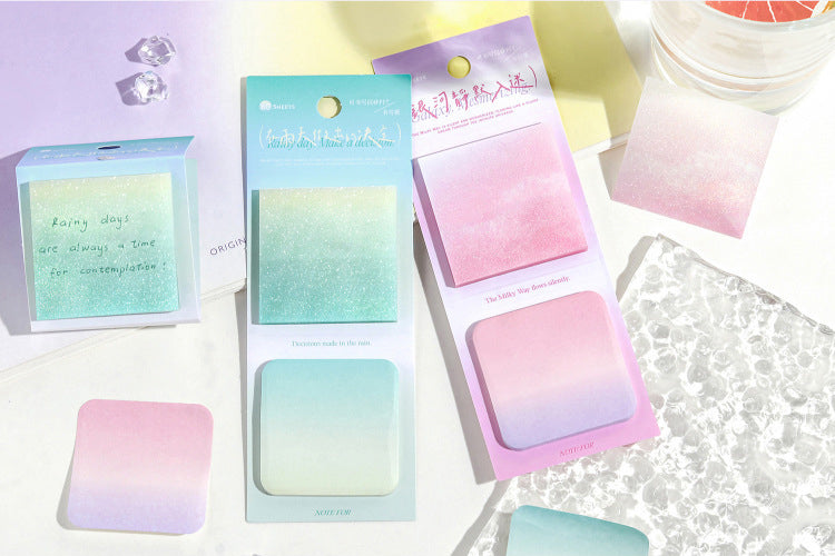 Aurora Glow Translucent Sticky Notes | Kawaii Pen Shop