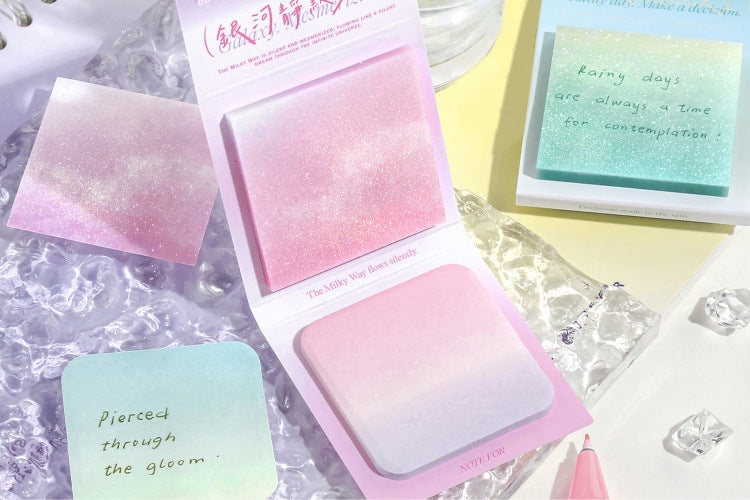 Aurora Glow Translucent Sticky Notes | Kawaii Pen Shop