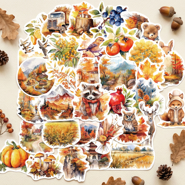 Autumn Nature & Forest Critters Stickers