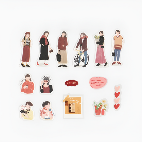 BGM Coordinate Stickers - Casual Red