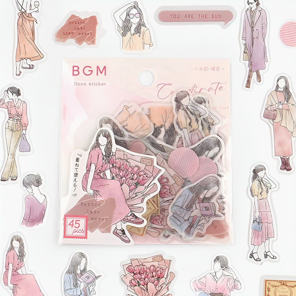 BGM Daily Style Stickers - Pink Kiss