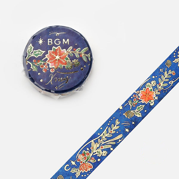 BGM Christmas Masking Tape - Limited Edition - Flower Decorations