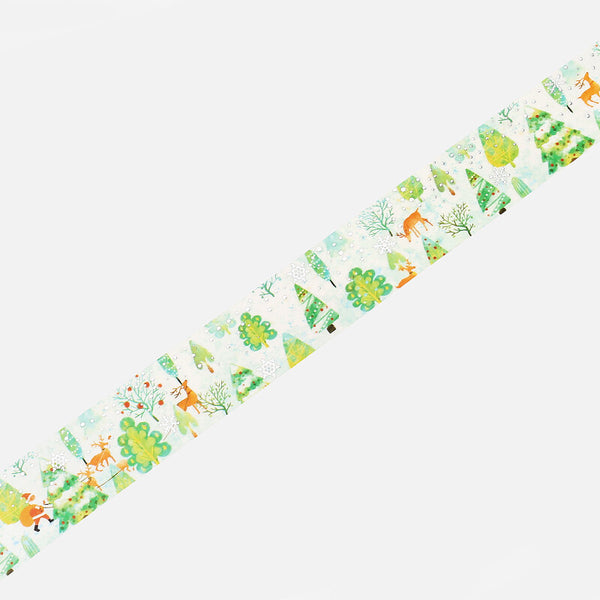 BGM Wide Christmas Masking Tape - Limited Edition - Winter Forest