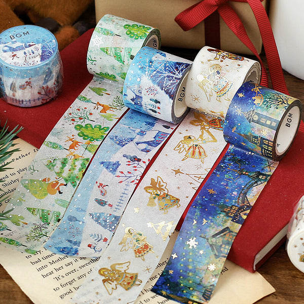 BGM Wide Christmas Masking Tape - Limited Edition - Winter Forest