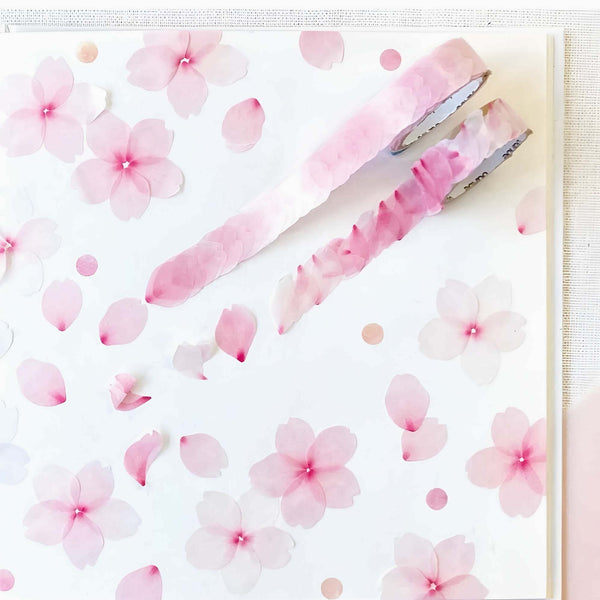 Bande Washi Tape Sticker Roll - Cherry Blossom Petals