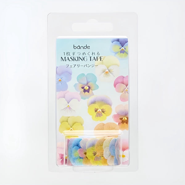 Bande Washi Tape Sticker Roll - Pansies