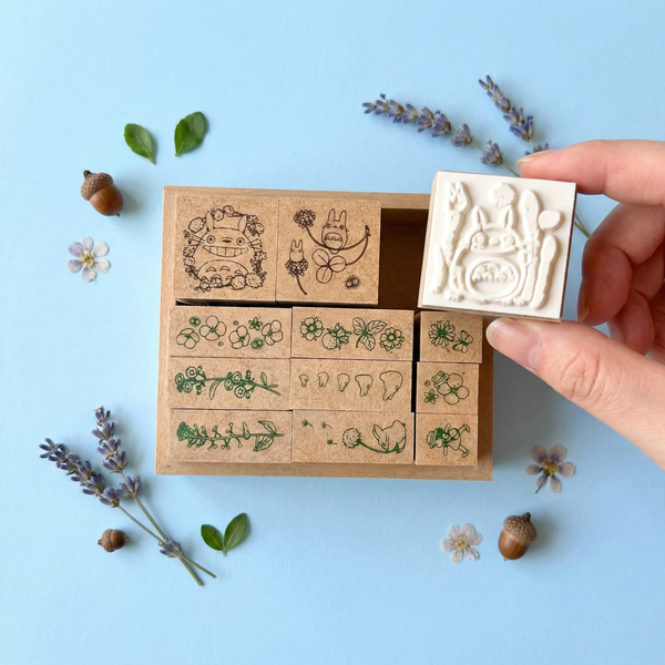Beverly My Neighbor Totoro Flower Pattern Stamp Set - Spring