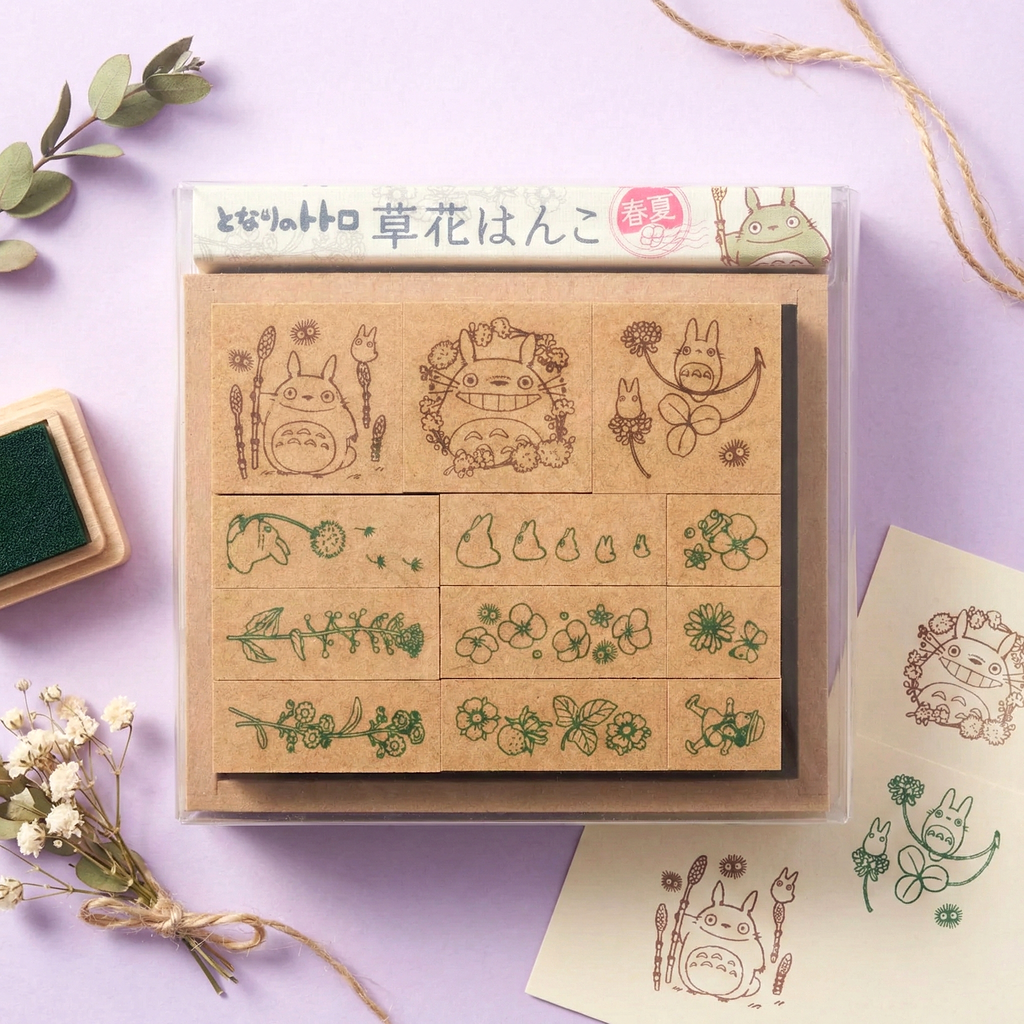 Beverly My Neighbor Totoro Flower Pattern Stamp Set - Spring