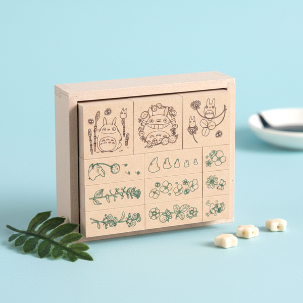 Beverly My Neighbor Totoro Flower Pattern Stamp Set - Spring