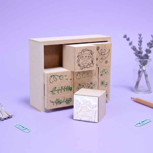 Beverly My Neighbor Totoro Flower Pattern Stamp Set - Spring