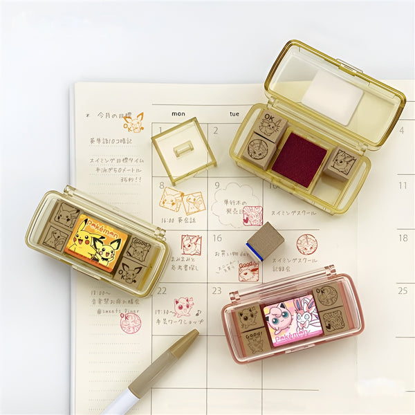 Beverly Pokemon Pikachu Stamp Set with Ink Pad