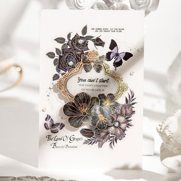 Blooming Frame Holo Stickers