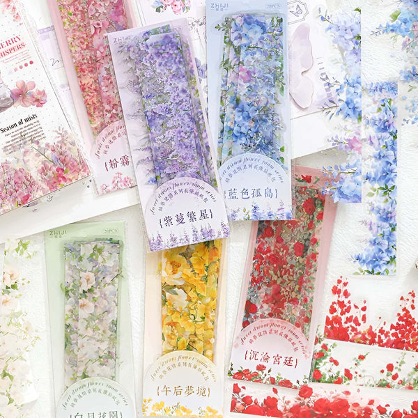 Blossom Breeze Clear Sticker Strips (6 Colors)