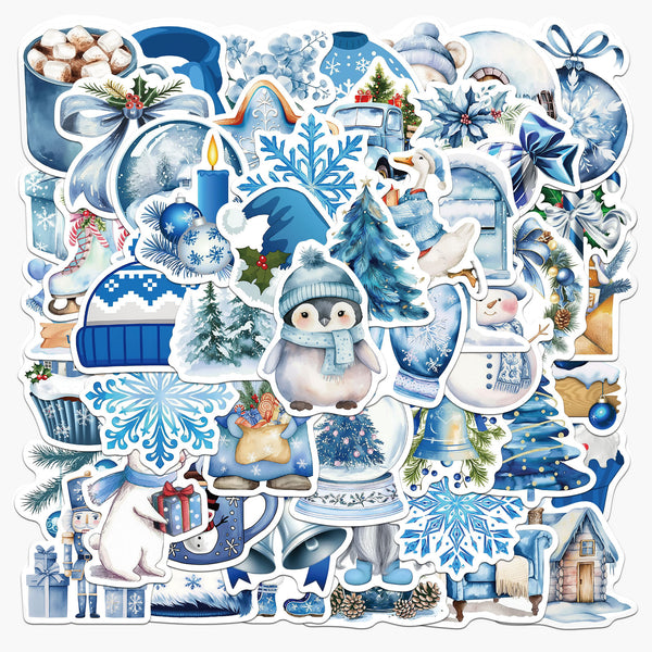 Blue Winter Wonderland Stickers