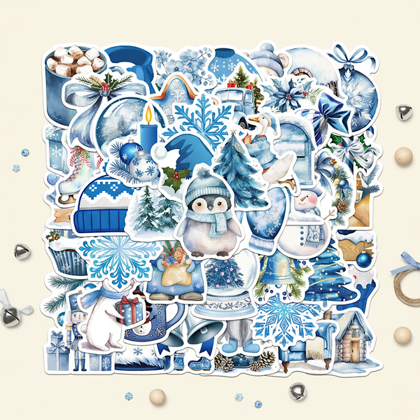 Blue Winter Wonderland Stickers