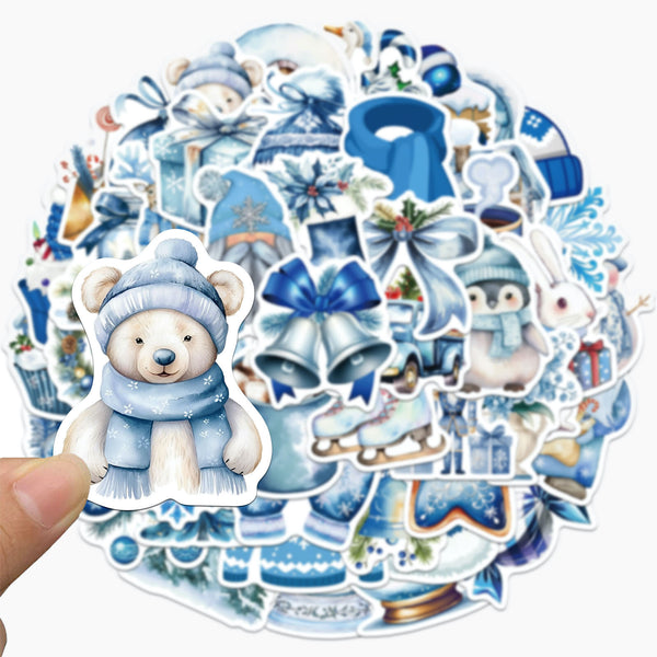 Blue Winter Wonderland Stickers