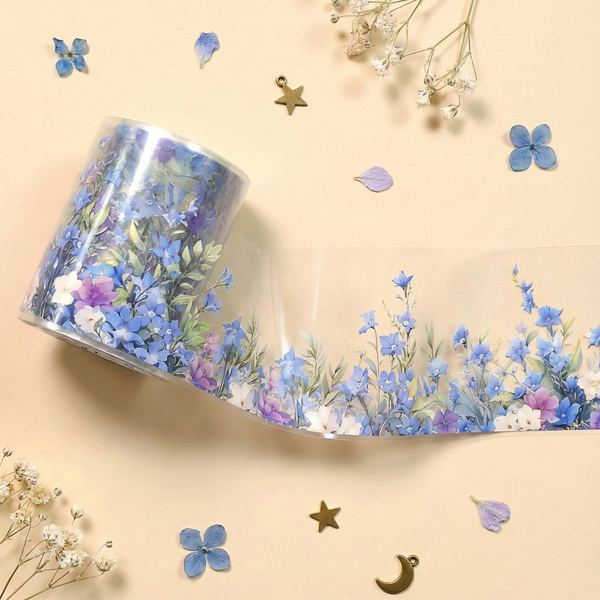 Bluebell Field Clear Masking Tape - Extra Wide