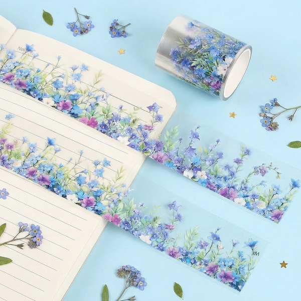 Bluebell Field Clear Masking Tape - Extra Wide
