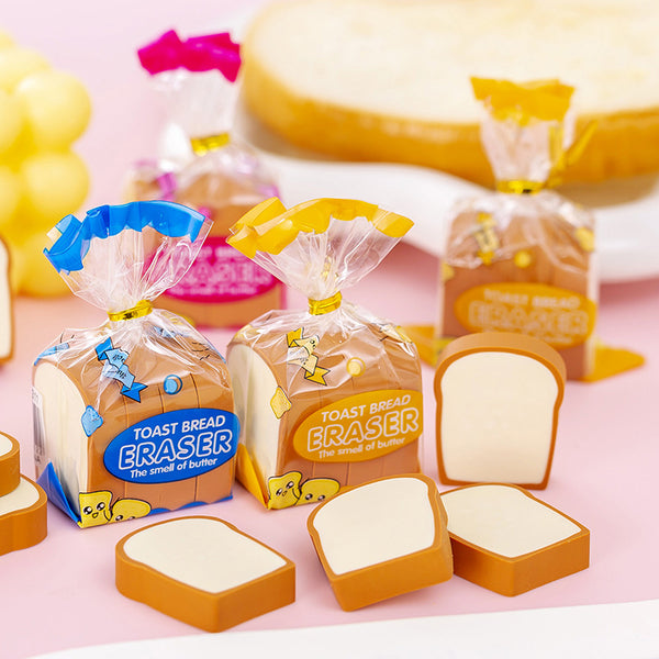 Bread Shaped Eraser Set