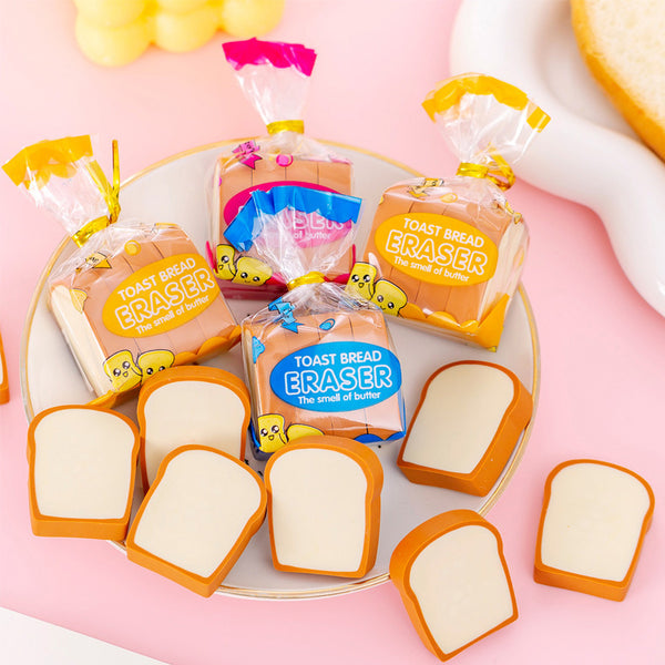 Bread Shaped Eraser Set