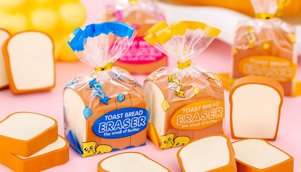 Bread Shaped Eraser Set