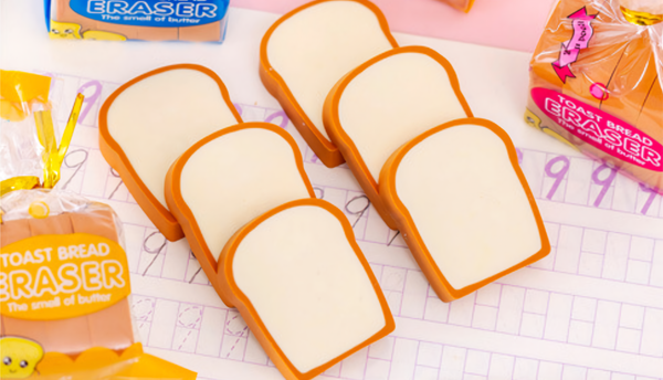 Bread Shaped Eraser Set