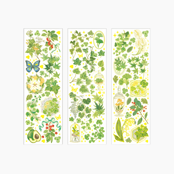 Floral Bronzing Journaling Stickers