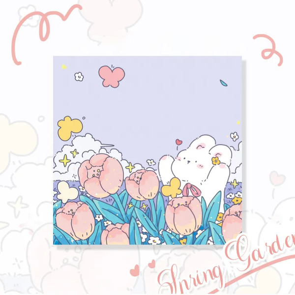 Bunny Blossom Patch Memo Pad