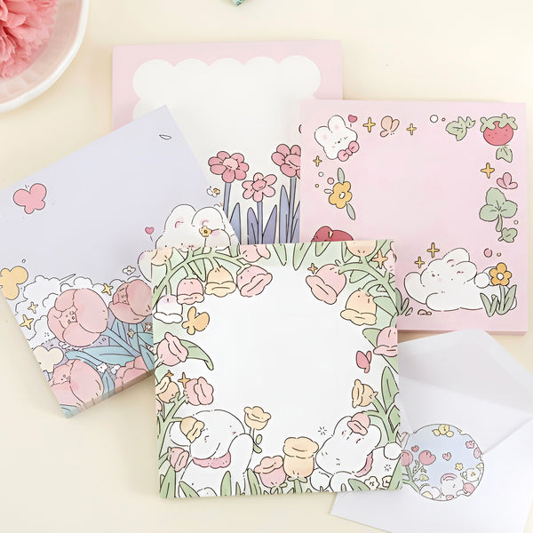 Bunny Blossom Patch Memo Pad