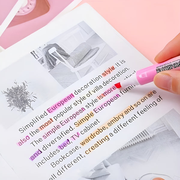 CY Double-Sided Color Highlighters - Set of 8