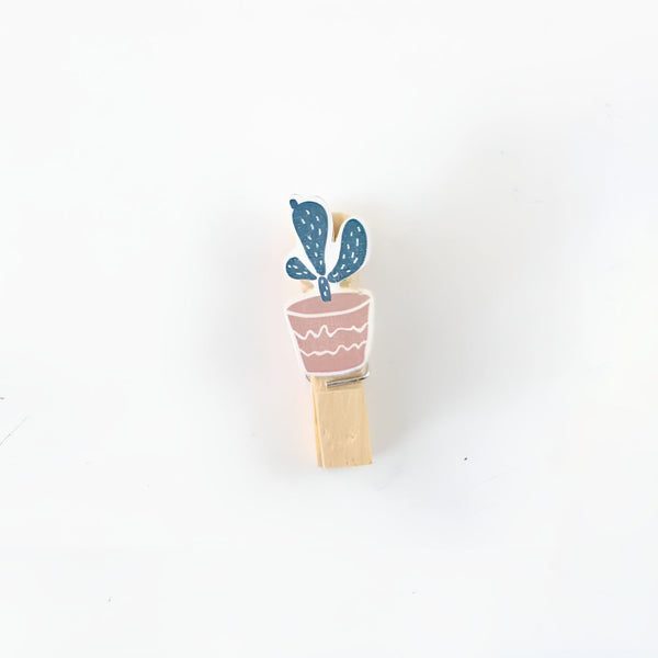 Cactus Wooden Pegs - Set of 10