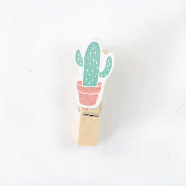 Cactus Wooden Pegs - Set of 10