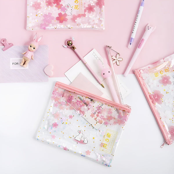 Cherry Blossom Bunnies Folder