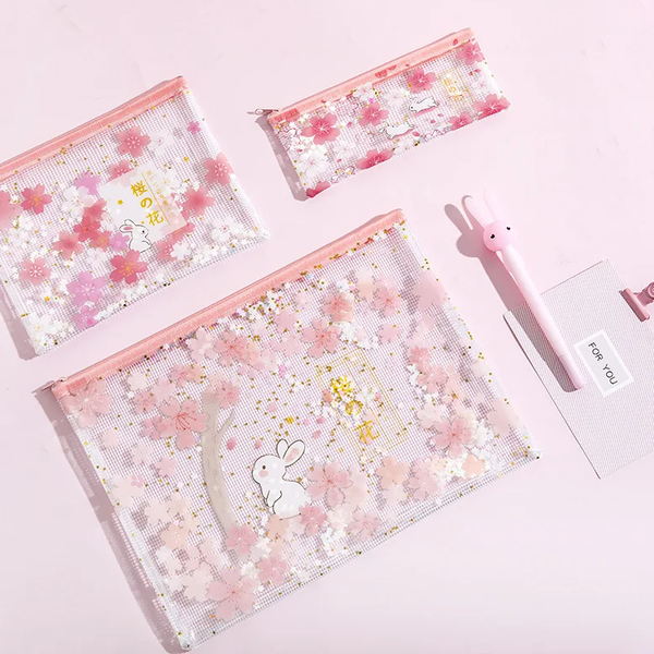 Cherry Blossom Bunnies Folder