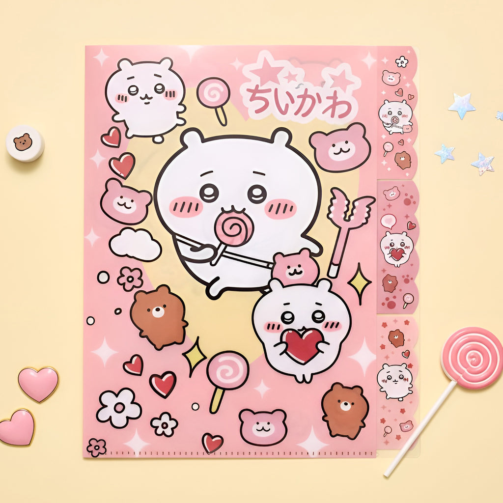 Chiikawa A4 Folder With Dividers | Kawaii Pen Shop