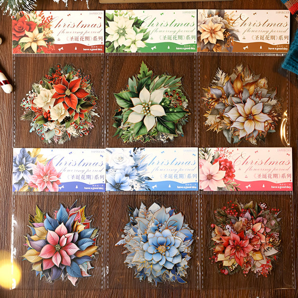 Christmas Flower Stickers