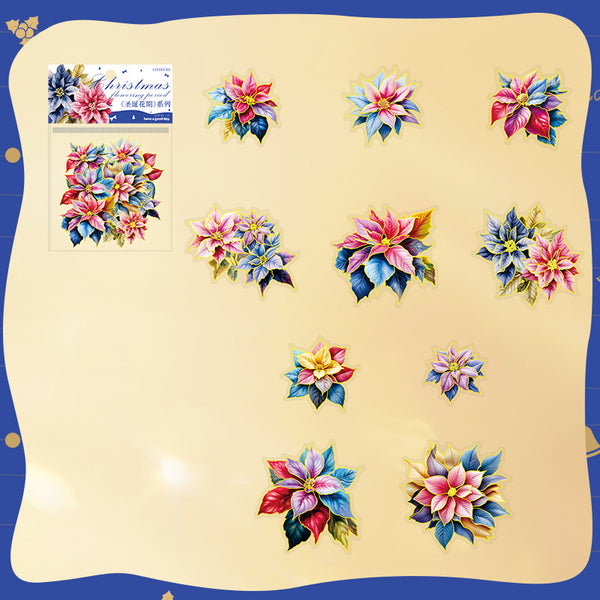 Christmas Flower Stickers