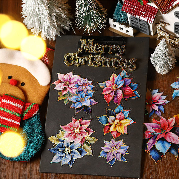 Christmas Flower Stickers