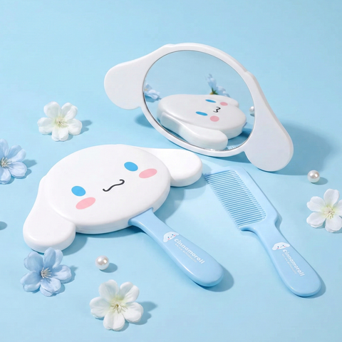Sanrio Mirror + Comb Vanity Set - Cinnamoroll | Kawaii Pen Shop