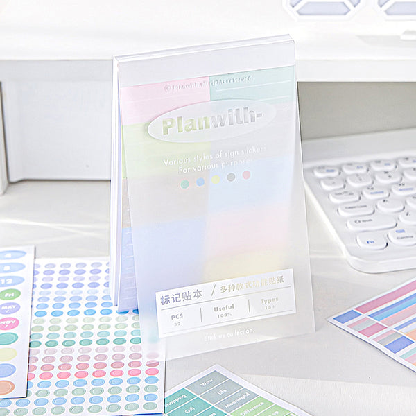 ClearView Organization Sticker Book